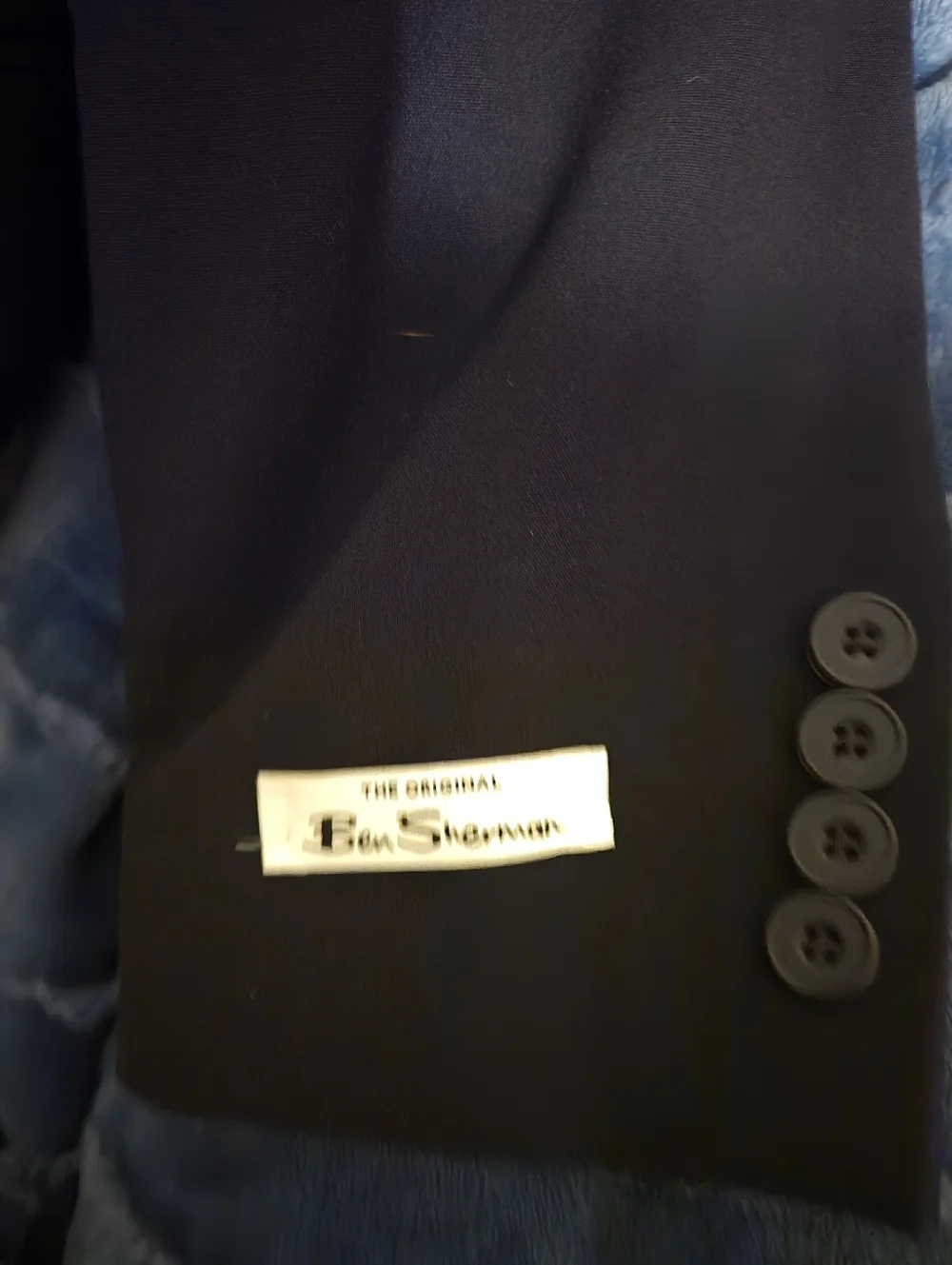 New Ben Sherman 42R Slim Fit Navy Blue Single-Breasted Blazer
